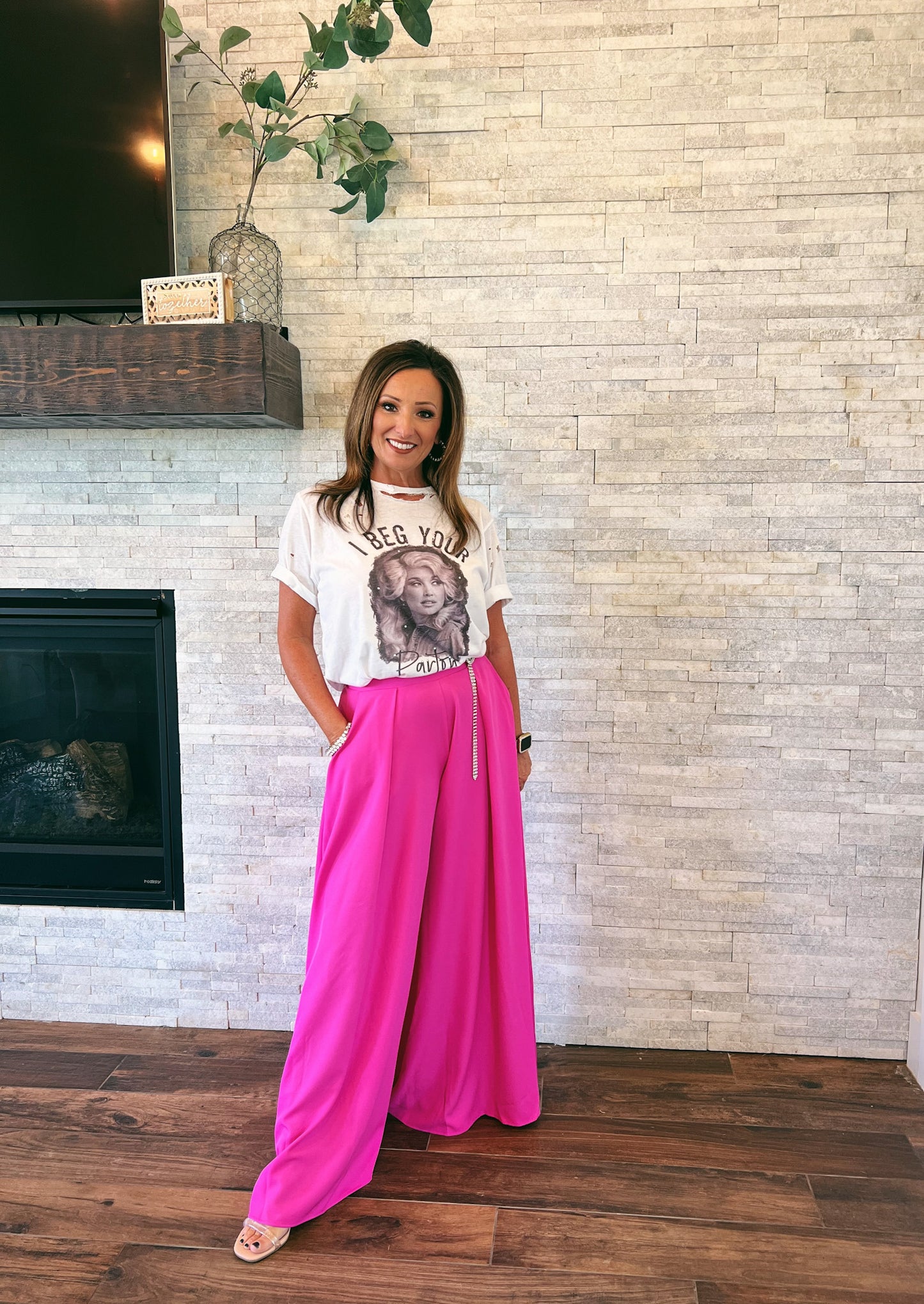 Hot Pink Palazzo Pants