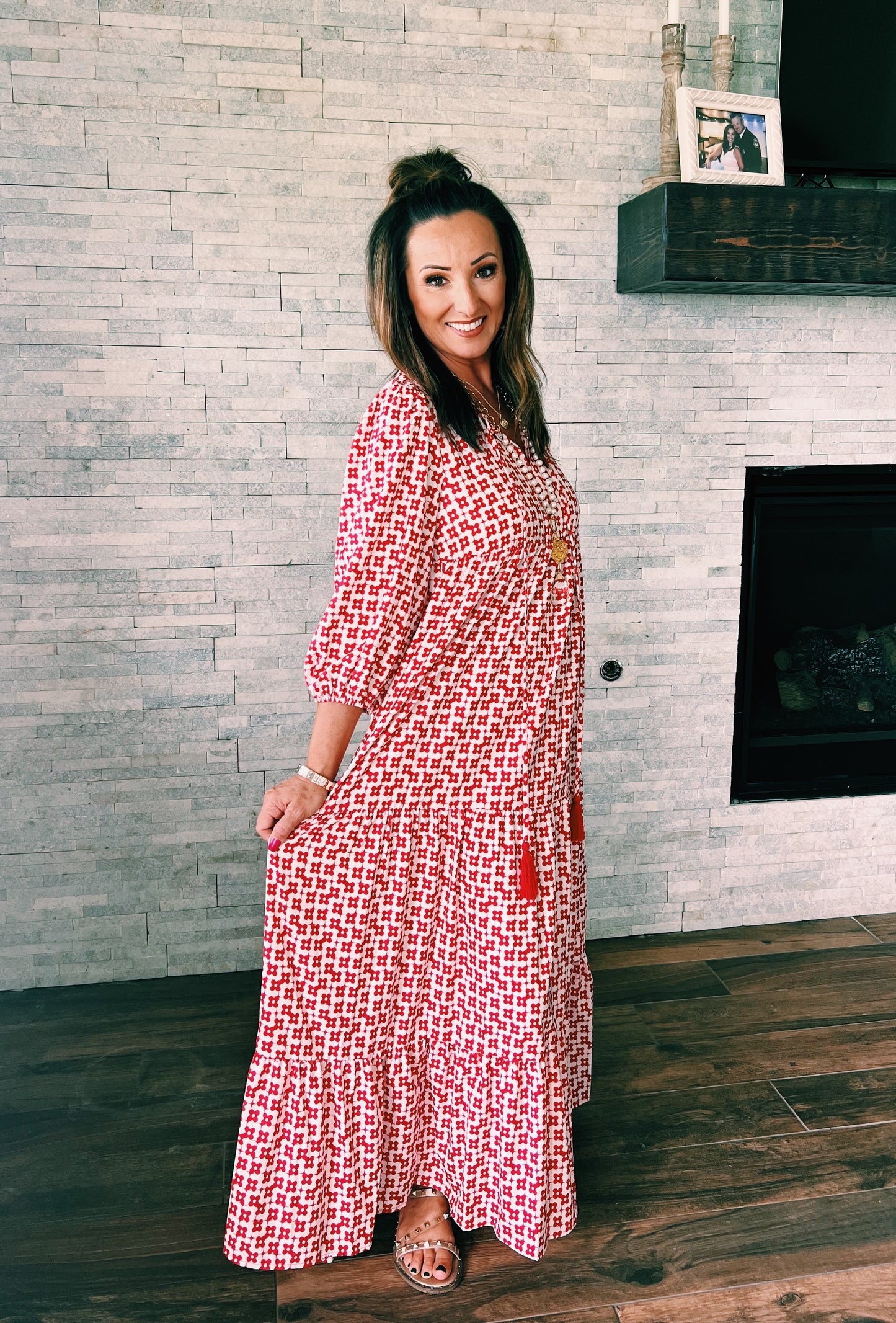 Heidi Red Maxi Dress