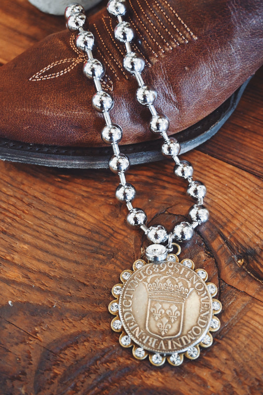 Vintage Coin Necklace (France)