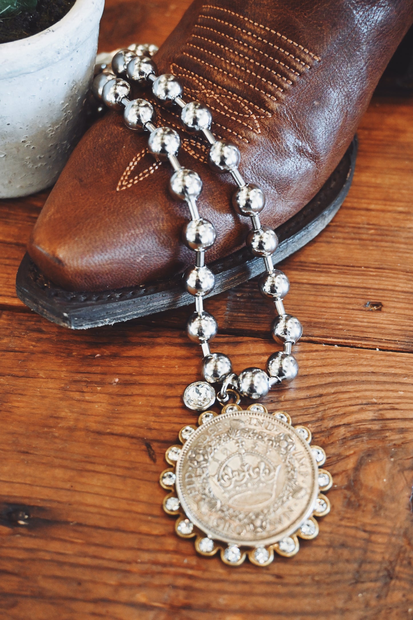 Vintage Coin Necklace (UK)