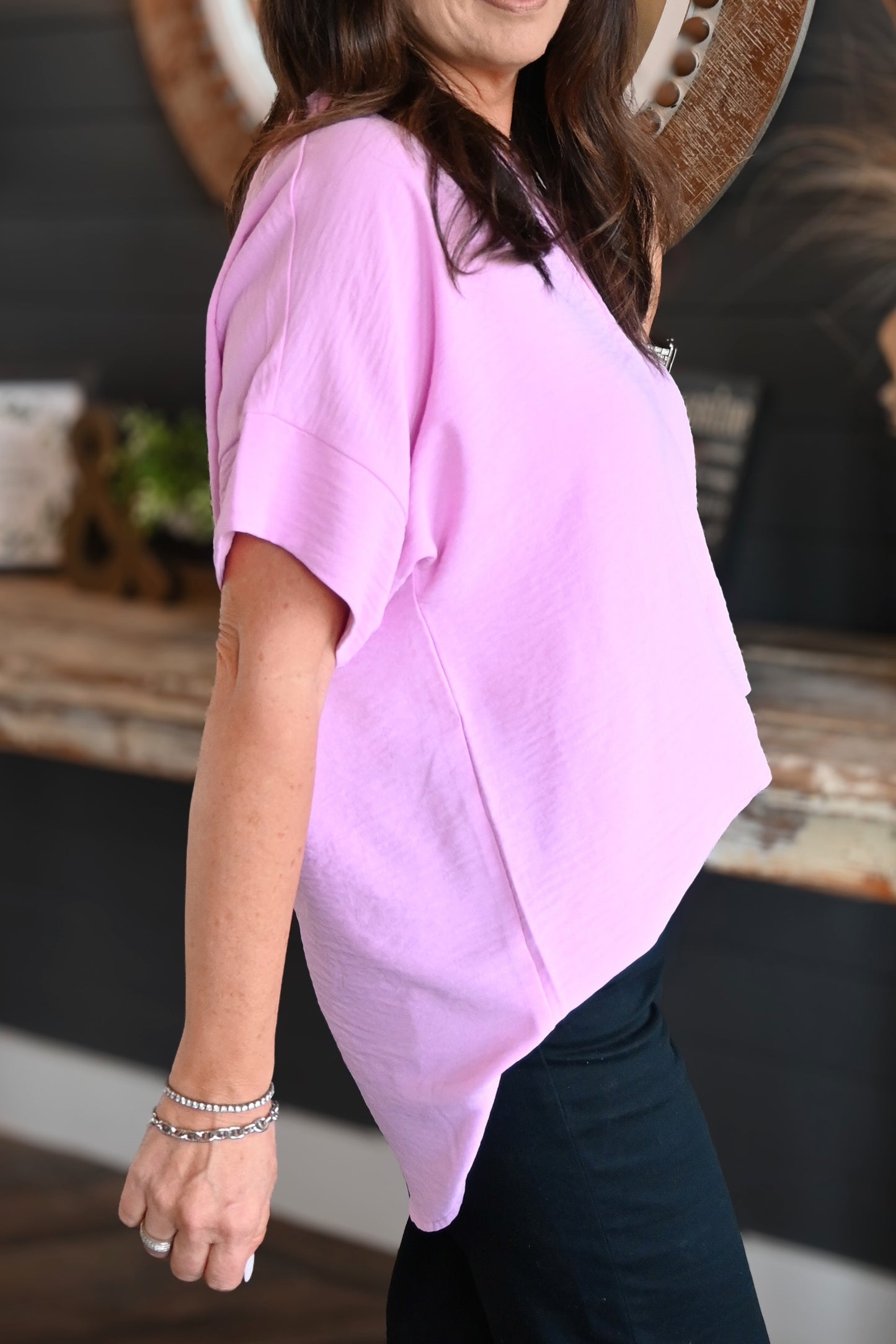 Mauve Crepe Top