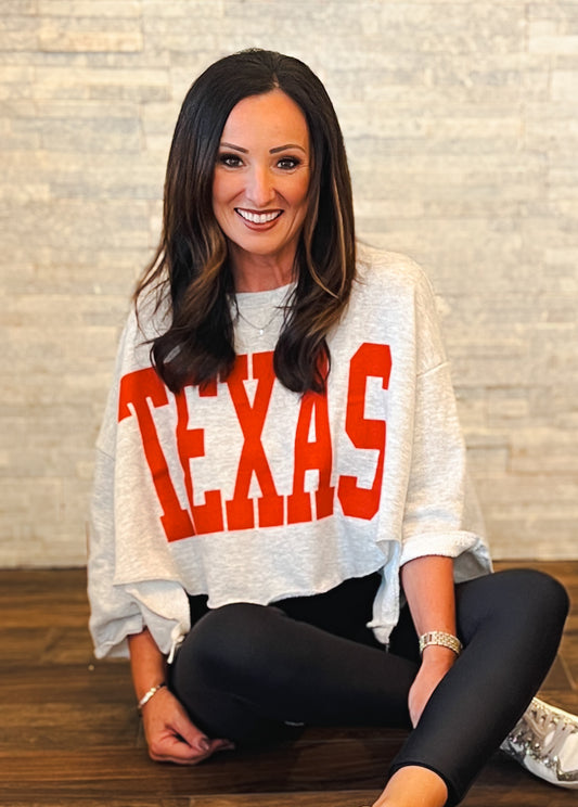 Texas Oversized Crop Sweatshirt