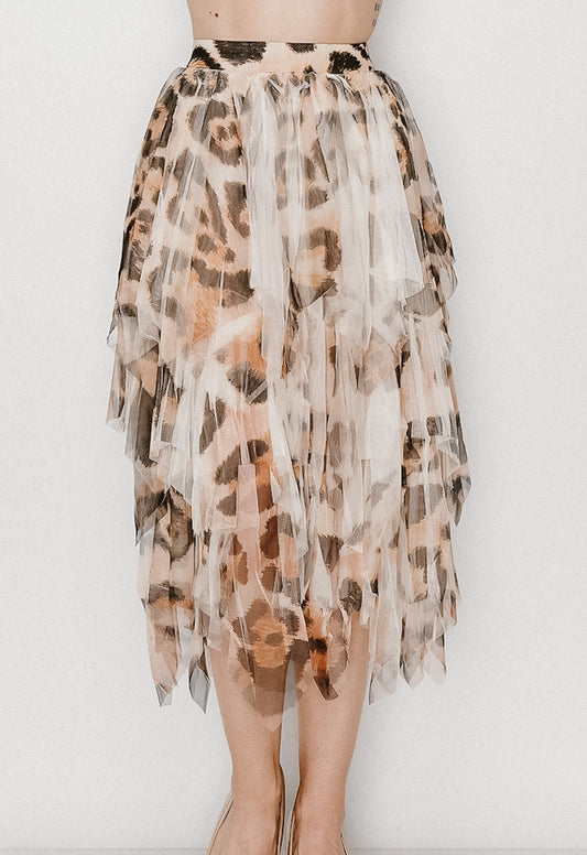 Lampasas Leopard Skirt