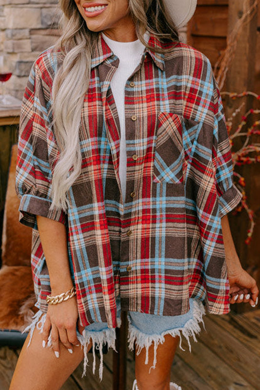 Sage Plaid Top