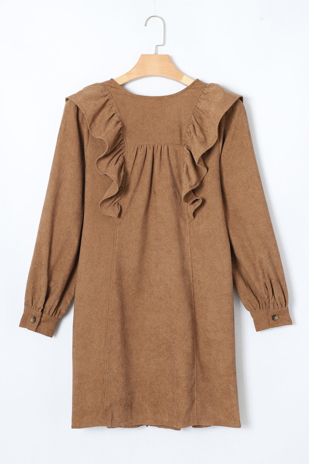 Sutton Ruffled Corduroy Dress