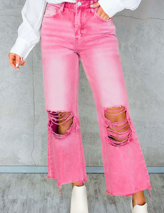 Faded Pink Jeans