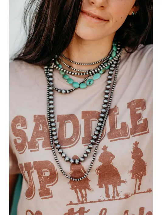 Navajo Pearl Layered Necklace (faux)