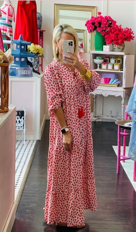 Heidi Red Maxi Dress