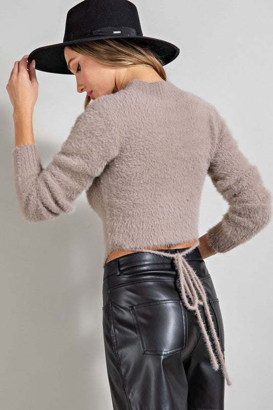 CoCoa Tie Back Sweater