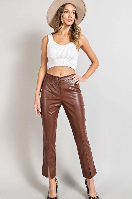 Chocolate Leather Pants