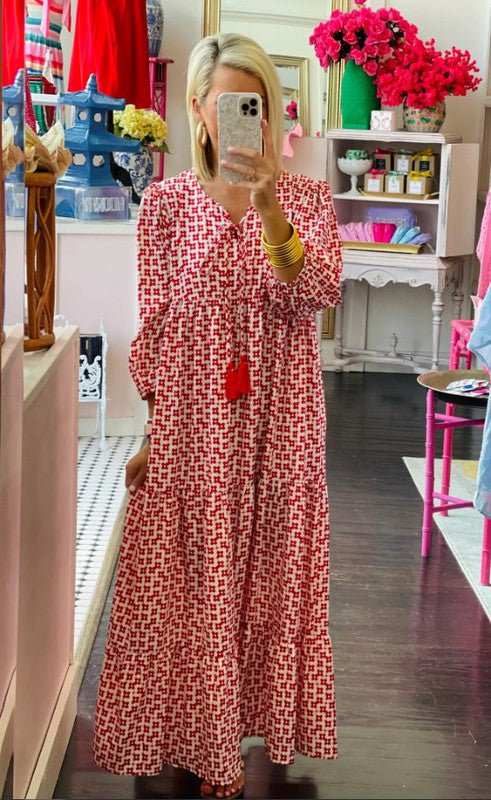 Heidi Red Maxi Dress